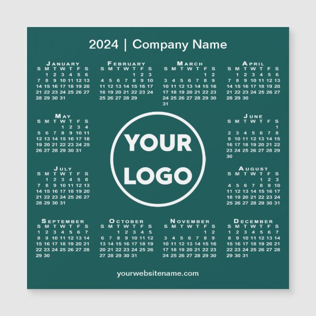 Logo de l'entreprise Calendrier 2024 sur le aimant (Devant)