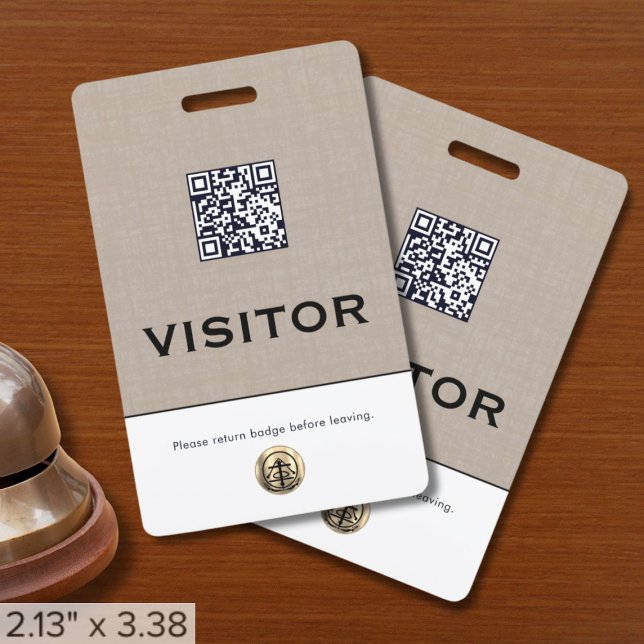 Logo de l'entreprise Code QR Badge du visiteur (Créateur téléchargé)