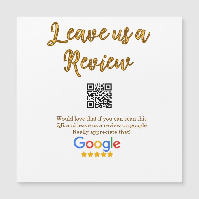 logo de l'entreprise de revue Google Scan QR revie (Devant)