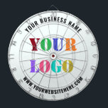 Logo de l'entreprise et Modèle de Cibles de fleche<br><div class="desc">Couleurs et polices personnalisées - Concevez vos propres tableaux de bord avec votre entreprise Logo et texte Promotionnel Entreprise Cible de flechettes / Cadeau personnalisé - Ajoutez votre logo / image ou photo - QR Code / et Texte / Information - Redimensionnez et déplacez les éléments avec l'outil de personnalisation....</div>