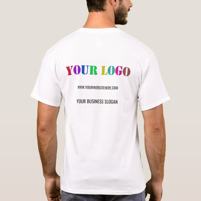 Logo de l'entreprise et Modèle de T-Shirt d'entrep (Dos)