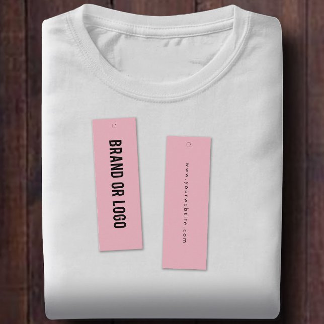 Logo de l'entreprise Hang Tag Étiquette coudre ros (Business Logo Hang Tag Clothing Label Swing Pink)