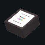 Logo de l'entreprise personnalisée et boîte de cad<br><div class="desc">Couleurs et polices personnalisées - Boîtes cadeaux personnalisées avec votre entreprise Logo et boîte de cadeaux promotionnels - Ajouter votre logo / image ou code QR - Photo et texte / Information / plus - Redimensionner et déplacer des éléments avec l'outil de personnalisation. Choisissez les polices / taille / couleurs...</div>
