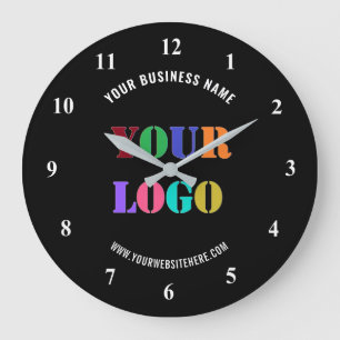 Logo de l'entreprise personnalisée et horloge de t
