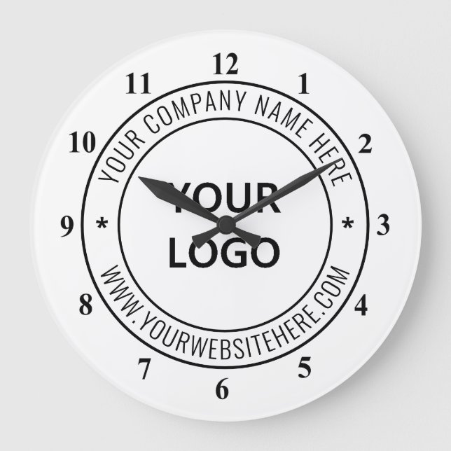Logo de l'entreprise personnalisée et horloge prof (Recto)