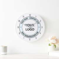 Logo de l'entreprise personnalisée et horloge text
