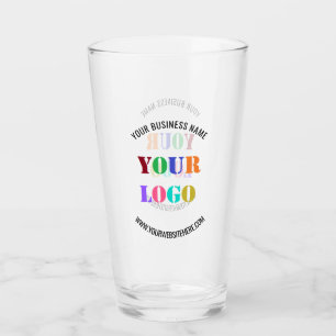 Logo de l'entreprise personnalisée et verre promot