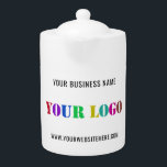 Logo de l'entreprise personnalisée Teapot d'entrep<br><div class="desc">Couleurs et polices personnalisées - Concevez vos propres Teapots personnalisées avec votre entreprise Logo et Texte Promotionnel Teapot d'entreprise - Ajouter votre logo / image - Photo ou QR Code et Texte / Information / plus - Redimensionnez et déplacez les éléments avec l'outil de personnalisation. Choisissez / ajoutez votre arrière...</div>