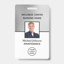 Logo de l'entreprise Photo ID Badge employé Argent