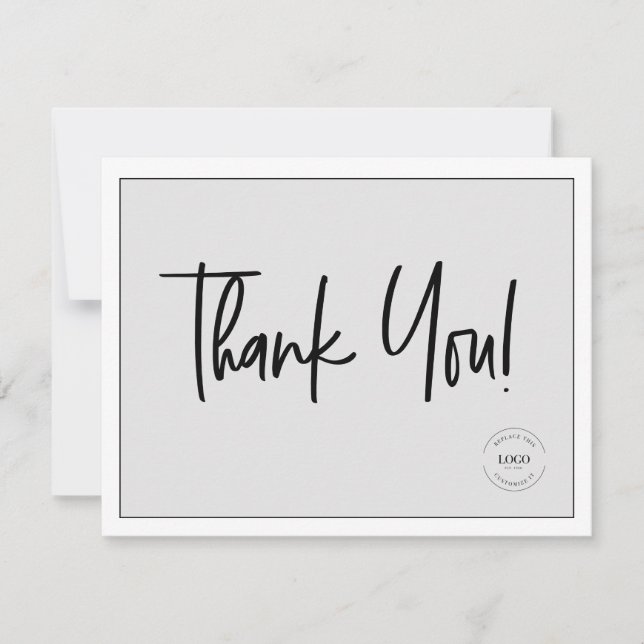 Logo de l'entreprise simple gris mod Merci social (Devant)