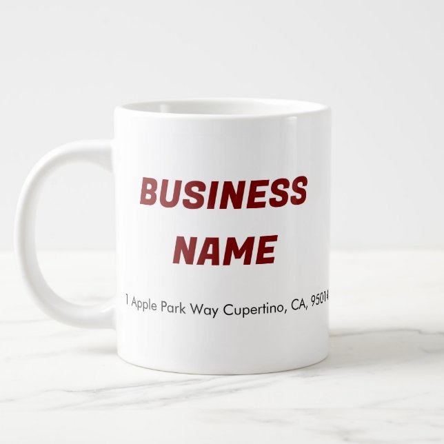 Logo de l'entreprise sur mesure JUMBO Mugs (Gauche)