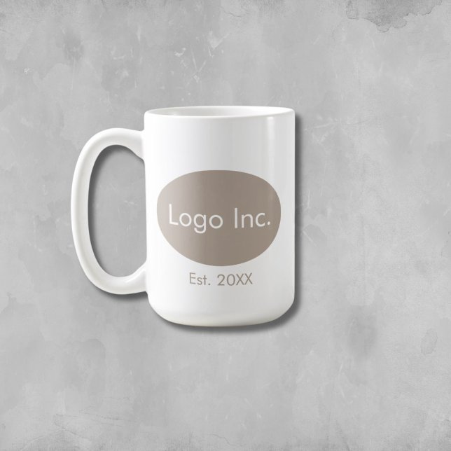 Logo de l'entreprise sur mesure - Mug Neutral de m (Custom Logo Company Mug - Create Your Own)