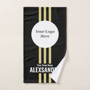 Logo de l'équipe sportive personnalisée noire, nom