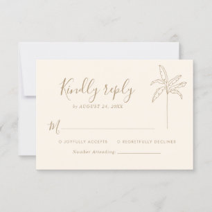 Logo de mariage à monogramme simple Palmier RSVP