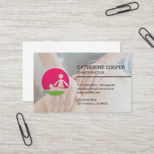 Logo de massage   Carte de visite de session chiro