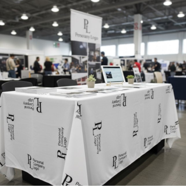 Logo de nappes sur mesure Business for Trade Show (custom tablecloth logo table cover printing for business trade show)