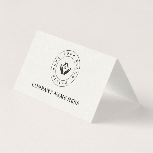 Logo de nom professionnel personnalisé Code QR et  (Front)