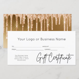 Logo de Parties scintillant d'or Script de certifi