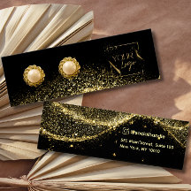 Logo de Parties scintillant noire Faux Gold Carte