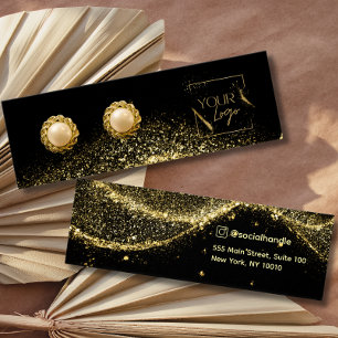 Logo de Parties scintillant noire Faux Gold Carte 