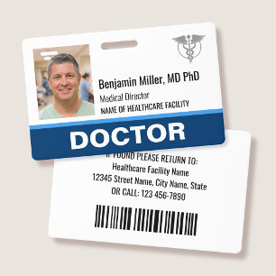 Logo de photo de badge d'identité de docteur infir