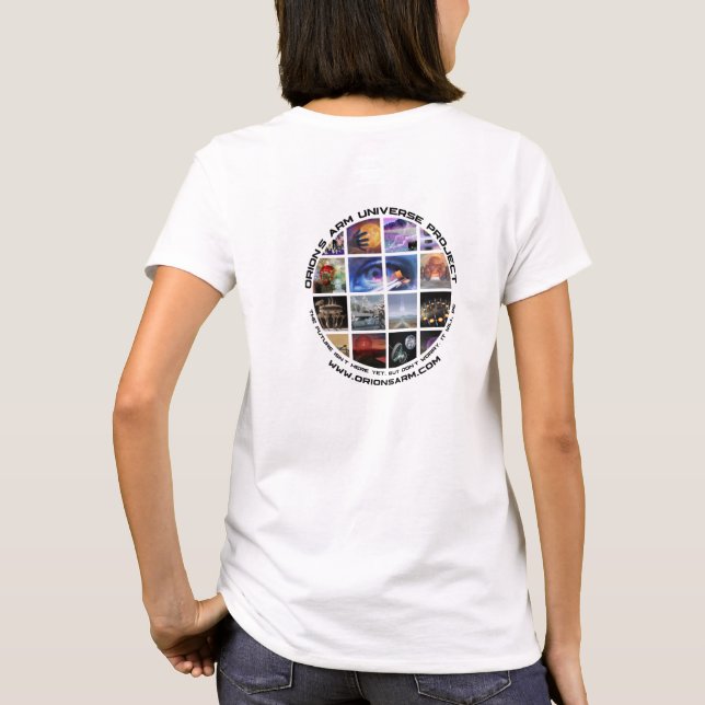 Logo de poche de t-shirt OA blanc, 2 faces (Dos)