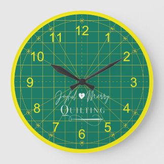 Logo de Quilter Green Cutting Mat Round Horloge