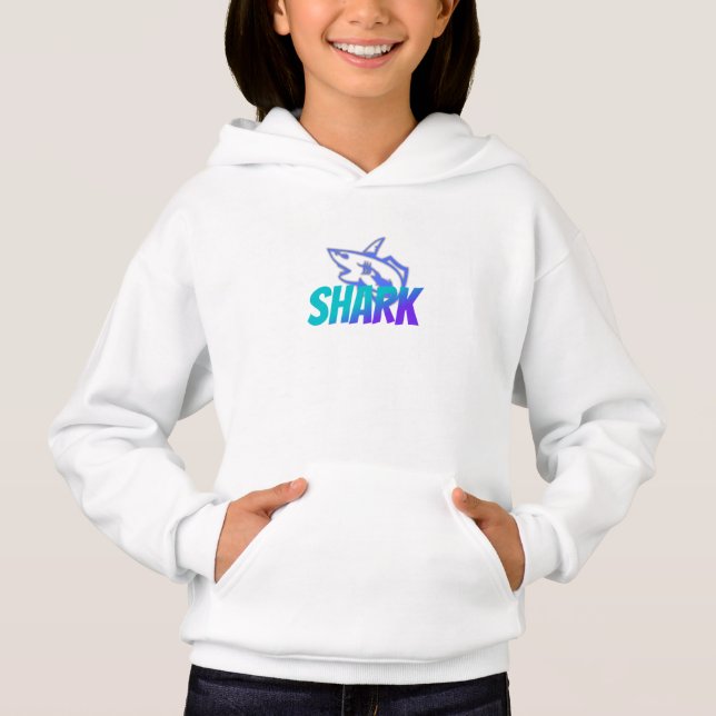 Logo de requin à dégradé féroce | Océan audacieux (Devant)