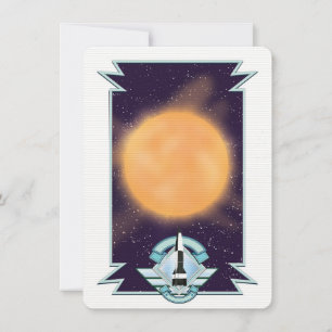 Logo de science-fiction de style vintage des année