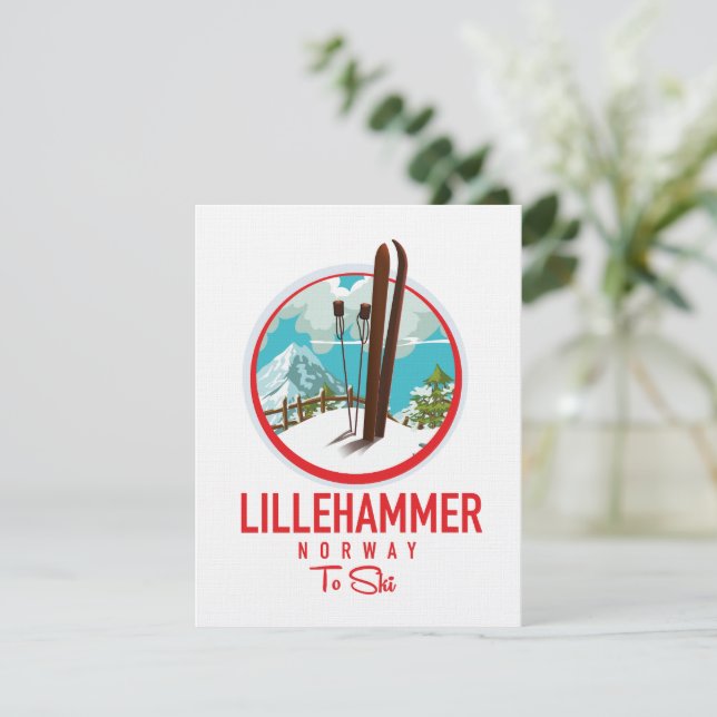 Logo de ski de Lillehammer Norvège (Debout devant)