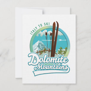 Logo de ski Dolomite Mountain Italie