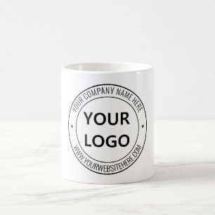 Logo de société personnalisé Nom Site Web Mug entr