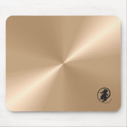 Logo de souris sur tapis de souris métallisé nacré