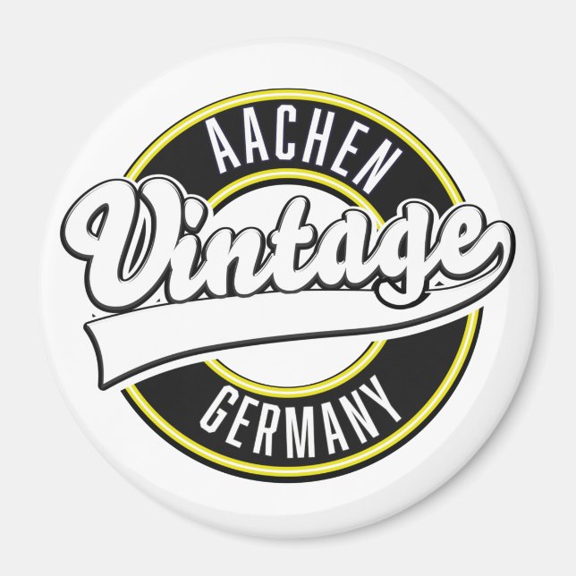 Logo de style vintage de Dortmund, aimant (Devant)