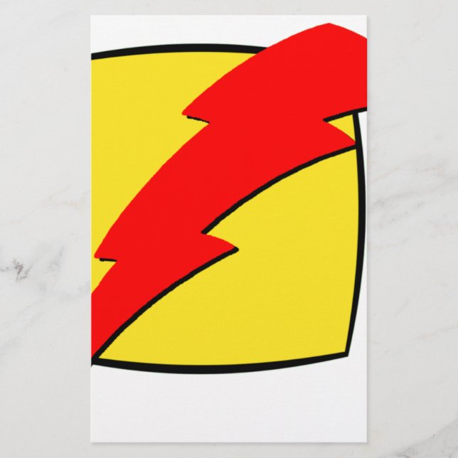 Logo de super héros rétro éclair par foudre (Devant)