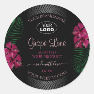 Logo de vin Étiquette de produit noir Red Hawaiian