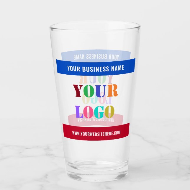 Logo de votre entreprise et Modèle de verre texte  (Devant)