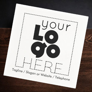 logo de votre entreprise + serviettes jetables en