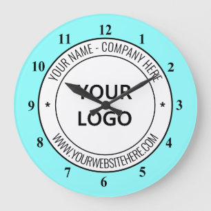 Logo de votre entreprise Texte Entreprise Horloge
