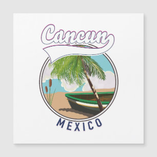 logo de voyage à la plage de Cancun au Mexique