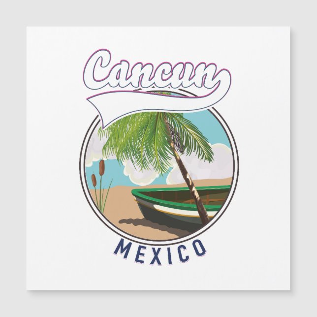logo de voyage à la plage de Cancun au Mexique (Devant)