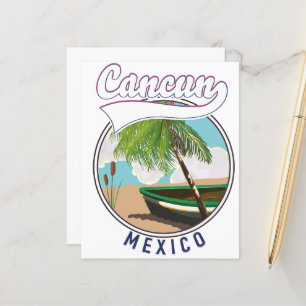 logo de voyage à la plage de Cancun au Mexique