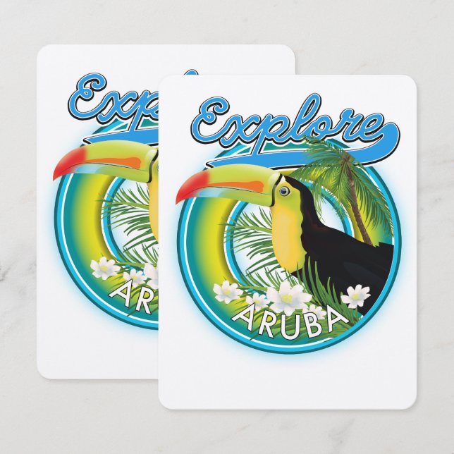 Logo de voyage Explore Aruba (Devant / Derrière)