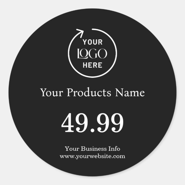 Logo d'entreprise | Autocollant de prix de produit (Devant)