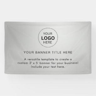 Logo d'entreprise avec bannière professionnelle de