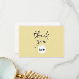 Logo d'entreprise Carte de remerciements jaune
