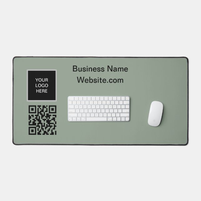Logo d'entreprise Code QR Vert Sauge Entreprise (Clavier et souris)