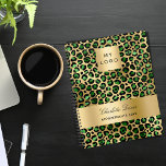 Logo d'entreprise Emerald green leopard 2025<br><div class="desc">Elégant,  cool,  glamour et féminin avec motif léopard vert émeraude et faux or. Personnalisez et ajoutez le logo,  le nom et le titre de votre entreprise. Le nom est écrit avec un script de style moderne écrit à la main. Retour : motif léopard et votre logo.</div>