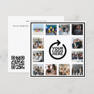 Logo d'entreprise et 12 photos QR Code personnalis