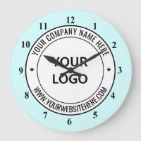 Logo d'entreprise et horloge promotionnelle de tex